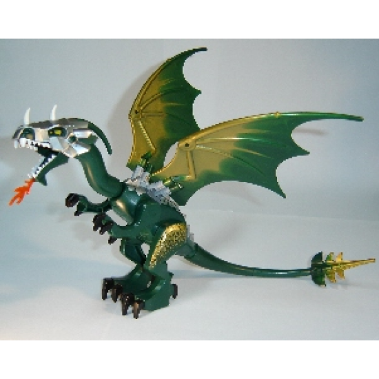 Animal, Air Dragon, Fantasy Era, Dark Green Head with Armor