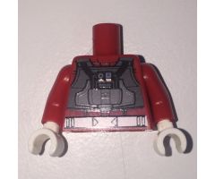 Torso SW Rebel A-wing Pilot with Dark Bluish Gray Vest and Black Front Panel Pattern / Red Arms / White Hands