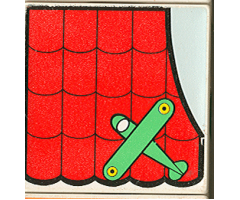 Duplo, Tile 2 x 2 x 1 with Home Mosaic Picture 06 Pattern (Set 9221)