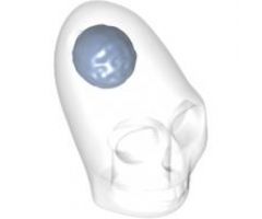 Minifigure, Head, Modified Skull Crystal with Dark Blue Brain Pattern