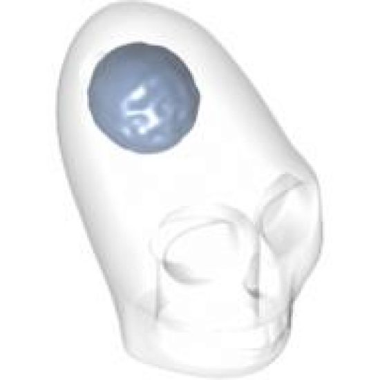 Minifigure, Head, Modified Skull Crystal with Dark Blue Brain Pattern