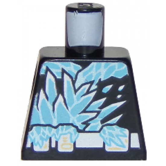 Torso Ninja Robe with White Belt and Spinjitzu Ice Burst Pattern