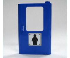 Door 1 x 4 x 5 Train Right with Minifigure Silhouette Pattern (Sticker) - Set 7905