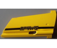 Technic, Panel Fairing #20 Large Long, Small Hole, Side A with 'RP4WS' Pattern (Sticker) - Set 8295