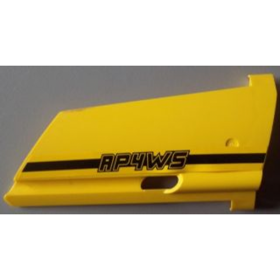 Technic, Panel Fairing #20 Large Long, Small Hole, Side A with 'RP4WS' Pattern (Sticker) - Set 8295