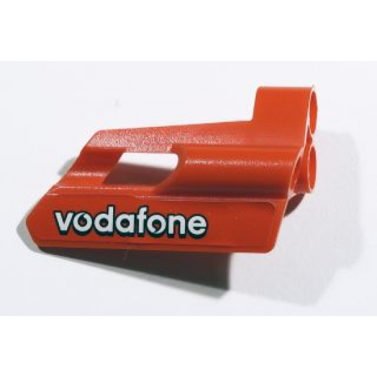 Technic, Panel Fairing #25 Small Short, Small Hole, Side A with 'vodafone' Pattern (Sticker) - Set 8674