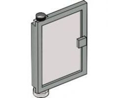 Door 1 x 4 x 5 Left with Trans-Black Glass