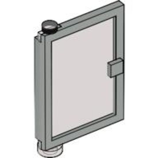 Door 1 x 4 x 5 Left with Trans-Black Glass