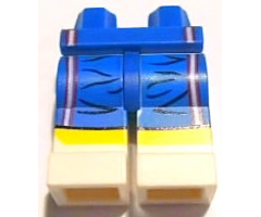 Hips and White Legs with Wrinkles, Yellow Stripe and White Vertical Lines Pattern
