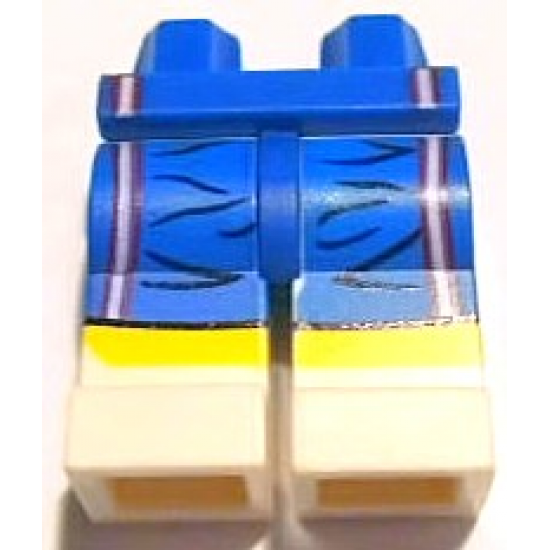 Hips and White Legs with Wrinkles, Yellow Stripe and White Vertical Lines Pattern
