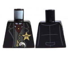 Torso Western Sheriff Star Badge, Vest, Red Ascot Pattern