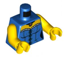Torso Female Corset with Pendant Pattern / Yellow Arms / Yellow Hands