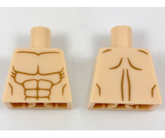 Torso Bare Chest with Muscles Outline Pattern