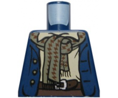 Torso LotR Coat 3 Buttons and Dark Tan Scarf Pattern (Pippin)