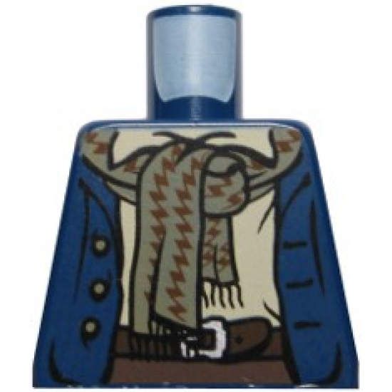 Torso LotR Coat 3 Buttons and Dark Tan Scarf Pattern (Pippin)