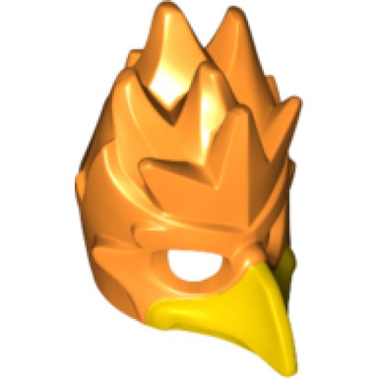 Minifigure, Headgear Mask Bird (Phoenix) with Yellow Beak and Dark Bluish Gray Goggles Pattern