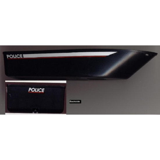 Boat Hull Unitary 25 x 10 x 4 1/3 with Police Pattern (Stickers) - Set 4012