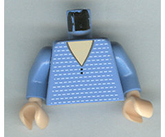 Torso Spider-Man V-Neck Sweater Pattern (Mary Jane 4) / Medium Blue Arms / Light Nougat Hands