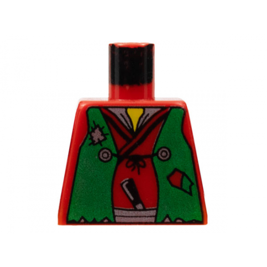 Torso Castle Ninja Vest Green Tattered Pattern (Robber)