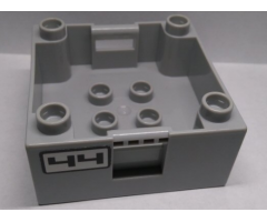 Duplo Container Box 4 x 4 with Studs on Corners with Black '44' Pattern on Both Sides (Stickers) - Set 7840