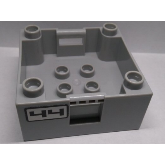 Duplo Container Box 4 x 4 with Studs on Corners with Black '44' Pattern on Both Sides (Stickers) - Set 7840