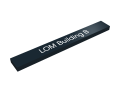 Tile 1 x 8 with 'LOM Building B' Pattern