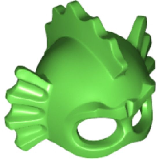 Minifigure, Headgear Head Cover, Swamp Creature with Eye Holes, Fins and Spikes