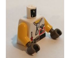 Torso Studios Grip Sunglasses, Screwdriver, Clapboard on Back Pattern / Yellow Arms / Dark Gray Hands