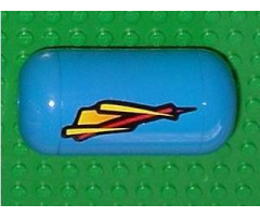 Pneumatic Airtank with Yellow and Red Geometric Streak Pattern Right (Sticker) - Set 8462