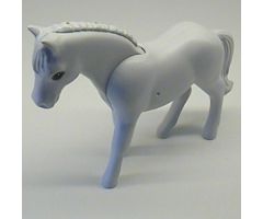 Horse, Belville with Large Round Eyes with Light Gray Top and Dark Orange Bottom Eyelids, Small Glints Pattern
