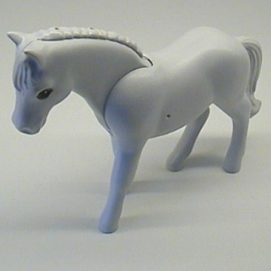 Horse, Belville with Large Round Eyes with Light Gray Top and Dark Orange Bottom Eyelids, Small Glints Pattern