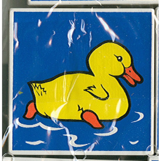 Duplo, Tile 2 x 2 x 1 with Duck Mosaic Picture 07 Pattern (Set 1078)