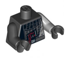 Torso SW Darth Vader Damaged Pattern / Light Bluish Gray Arm Left / Black Arm Right / Black Hands