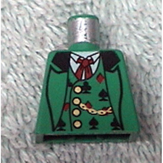 Torso Western Bandit Card Suit Vest and Gold Fob Pattern