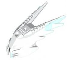 Bionicle, Kanohi Mask Spiked Ice with Marbled Trans-Light Blue Pattern (Gelu)