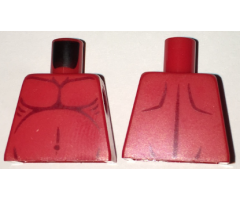 Torso Nexo Knights Fat Stomach with Dark Red Contour Lines Pattern