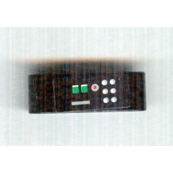 Technic, Liftarm 1 x 3 Thick with Red, Green and White Buttons Pattern Model Left (Sticker) - Set 8010