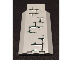 Panel 3 x 3 x 6 Corner Wall without Bottom Indentations with Bricks with Dark Green Moss Pattern 1 (Sticker) - Set 9474