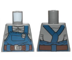 Torso Overalls Dark Blue Rumpled with Reddish Brown Belt Pattern (SW Ugnaught)
