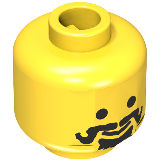 Minifigure, Head Moustache Curly, Spiky Beard under Mouth Pattern - Blocked Open Stud