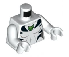 Torso Female Outline with Green Cat Logo, Black Stripes, and Gray Contour Lines Front and Back Pattern / White Arms / White Hands