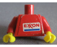 Torso Exxon Logo Pattern (Sticker) / Red Arms / Yellow Hands