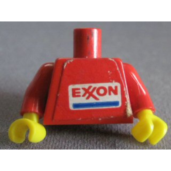 Torso Exxon Logo Pattern (Sticker) / Red Arms / Yellow Hands
