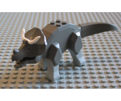Animal, Dinosaur Triceratops with Light Gray Legs and White Horns