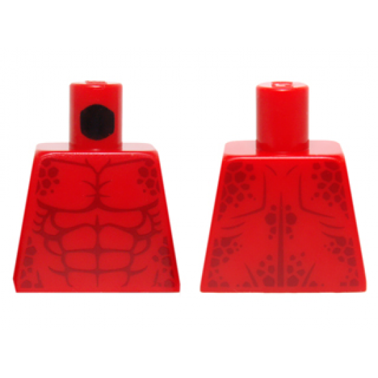 Torso Bare Chest with Muscles and Dark Red Spots Pattern