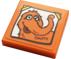 Tile 2 x 2 with Poster with 'SNUFFY' Pattern (Sticker) - Set 21324