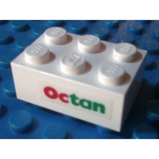 Brick 2 x 3 with Octan Pattern Right (Sticker) - Sets 6397 / 6472