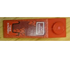 Slope 33 3 x 1 with 'CARAPACE SHELL' and 'DANGER HOT' Pattern (Sticker) - Set 8111