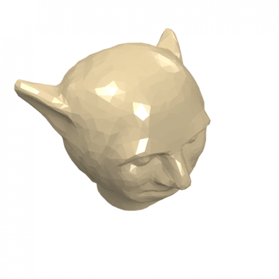 Minifigure, Head, Modified Goblin Plain
