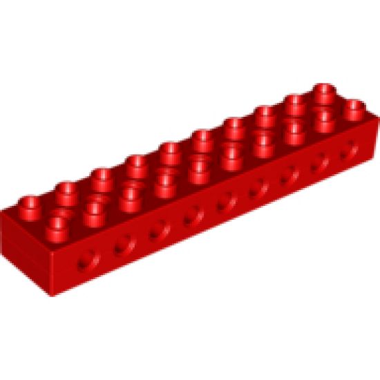 Duplo Technic Brick 2 x 10 with 9 holes